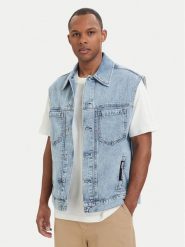 Karl Lagerfeld Jeans Kamizelka B2M14024 Niebieski jasny Regular Fit. Niebieskie kamizelki męskie Karl Lagerfeld Jeans, m, z bawełny. Za 569.99 zł.