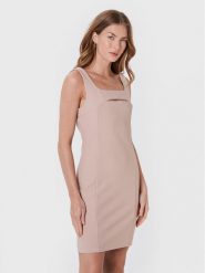 Marciano Guess Sukienka koktajlowa 2YGK52 6869Z Beżowy Slim Fit. Brązowe sukienki damskie Marciano Guess, z aplikacjami, z syntetyku, wizytowe, bez kołnierzyka, bez ramiączek. Za 1,059.00 zł.