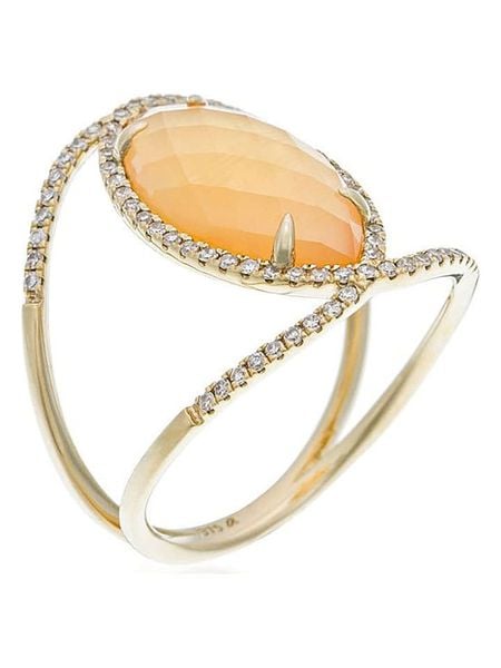 DIAMANTA Złoty pierścionek "Energie" z diamentami rozmiar: 54. Żółte pierścionki damskie DIAMANTA, z agatem, złote. Za 1,695.19 zł.