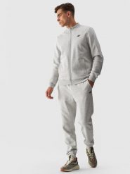 4F Spodnie dresowe joggery męskie - szare 3XL. Szare spodnie dresowe męskie 4f, bez wzorów, z bawełny. W wyprzedaży za 99.99 zł.
