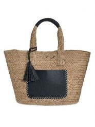 BLE Shopper bag w kolorze jasnobrązowo-czarnym - 45 x 25 x 15 cm rozmiar: onesize. Brązowe shopper bag damskie BLE, z aplikacjami, z materiału, na ramię, bez dodatków. Za 76.04 zł.