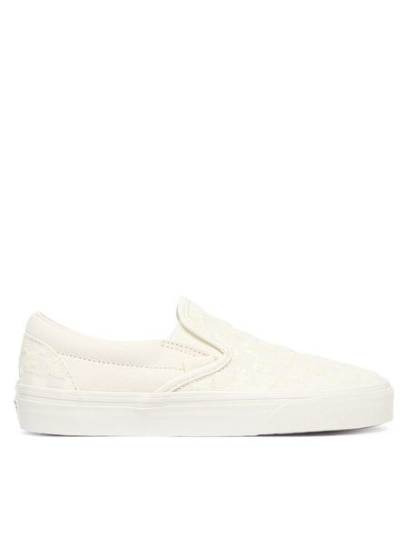 Vans Tenisówki Classic Slip-On VN000D6YC131 Kremowy. Białe trampki i tenisówki damskie Vans, bez wzorów, z materiału. Za 305.99 zł.