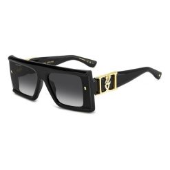 Okulary przeciwsłoneczne DSQUARED2 D2 0169/S 807 dla kobiet, rozmiar 64 mm. Czarne okulary przeciwsłoneczne damskie Dsquared, prostokątne. Za 927.65 zł.