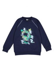 Lamino Bluza w kolorze granatowym rozmiar: 116. Niebieskie bluzy i bluzki niemowlęce Lamino, bez wzorów, ze skóry, bez ramiączek, bez kaptura. Za 43.37 zł.