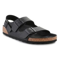 Sandały Birkenstock Milano Bs M 1024997 czarne. Czarne sandały męskie z materiału, bez zapięcia. Za 640.44 zł.