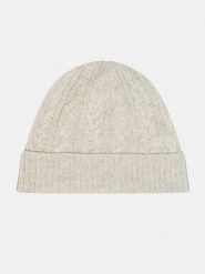 Perfect Cashmere Kaszmirowa czapka "Popi" w kolorze kremowym rozmiar: onesize. Brązowe czapki zimowe damskie Perfect Cashmere, z kaszmiru. Za 143.99 zł.