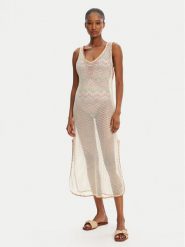 Banana Moon Sukienka plażowa Tupai Hayato MFU11 Écru Regular Fit. Sukienki damskie Banana Moon, na plażę, xl, bez wzorów, z bawełny, bez kołnierzyka, bez ramiączek. Za 399.99 zł.