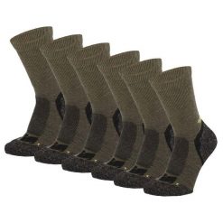 Skarpety turystyczne dla dorosłych Xtreme Wełna Merino, 6 szt. Zielone skarpetki męskie XTREME SOCKSWEAR, bez wzorów, z wełny. Za 203.99 zł.