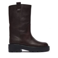 Kozaki Tommy Jeans. Brązowe kozaki damskie Tommy Jeans, z jeansu, bez obcasa. Za 799.99 zł.