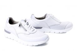 WALDLAUFER 626K02 325 663 K-Ramona weiss silber, półbuty damskie. Białe półbuty damskie Waldlaufer, bez wzorów, bez obcasa. Za 539.90 zł.