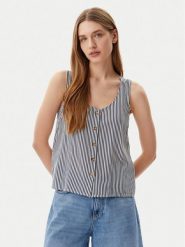Vero Moda Top Bumpy 10325830 Granatowy Standard Fit. Niebieskie topy damskie Vero Moda, s, bez wzorów, z wiskozy, bez kołnierzyka. Za 69.99 zł.