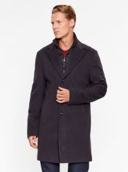 Boss Płaszcz wełniany H-Hyde-Bib-234 50502250 Granatowy Slim Fit. Niebieskie płaszcze męskie Boss, na zimę, m, bez wzorów, z wełny. Za 2,189.00 zł.