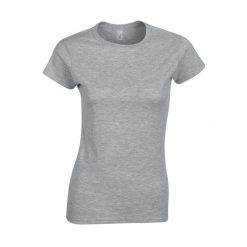 Koszulka Softstyle Dla Pań I Panów. Szare t-shirty damskie Gildan, m, bez wzorów, z bawełny, bez kołnierzyka. Za 30.99 zł.