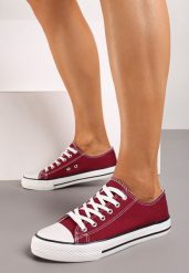 Bordowe Trampki Jazlyn. Czerwone trampki i tenisówki damskie Born2be, z aplikacjami, z kauczuku, przed kostkę. Za 54.99 zł.
