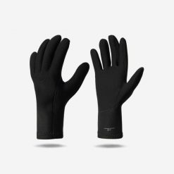 Rękawiczki nurkowe Tribord Essential z neoprenu 2 mm. Czarne rękawiczki damskie Decathlon, bez wzorów, z kauczuku. Za 69.99 zł.