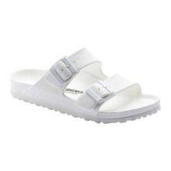 Płaskie Sandały Arizona EVA Dla Dorosłych Unisex. Białe sandały męskie Birkenstock, z materiału, z otwartym noskiem, bez zapięcia. Za 334.00 zł.