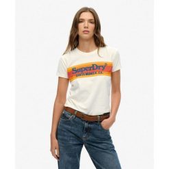 Dopasowana koszulka Venue Outdoors. Białe bluzki sportowe damskie Superdry., bez wzorów, z bawełny, bez ramiączek. Za 165.80 zł.