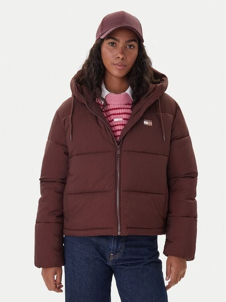 Tommy Jeans Kurtka zimowa DW0DW21625 Brązowy Regular Fit. Brązowe kurtki damskie Tommy Jeans, na zimę, xs, bez wzorów, z jeansu, bez kaptura. Za 639.99 zł.
