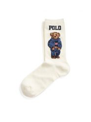 Polo Ralph Lauren Skarpety długie 455792964001 Biały. Białe skarpetki damskie Polo Ralph Lauren, bez wzorów, z materiału. Za 89.99 zł.