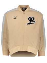 Puma Kurtka przejściowa "PMA-W Team" w kolorze beżowym rozmiar: XL. Brązowe kurtki damskie Puma, xl, bez wzorów, bez kaptura. Za 232.78 zł.