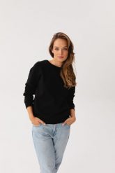 BLUZA LENA CZARNA S - Flawless. Czarne bluzy bez kaptura damskie Flawless, s, z bawełny. Za 296.00 zł.