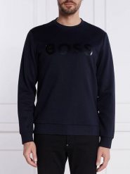 Hugo Boss Bluza w kolorze granatowym rozmiar: XL. Niebieskie bluzy bez kaptura męskie Hugo Boss, xl, z bawełny. Za 505.13 zł.