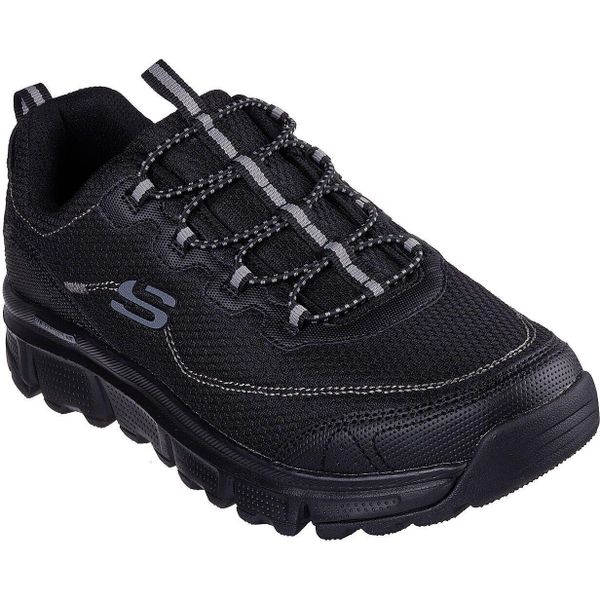Buty sportowe męskie Skechers Summits At Triple Bridges. Czarne buty sportowe na co dzień męskie Skechers, z materiału, bez zapięcia. Za 390.00 zł.