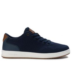 Buty męskie sportowe do chodzenia Wrangler RONALD MEN LOW. Białe buty sportowe na co dzień męskie Wrangler, z jeansu, bez zapięcia, trekkingowe. Za 229.00 zł.