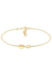Elli Damski pierścionek z sercem i gwiazdami Astro Filigree ze srebra próby 925 Sterling Silver Bransoletki 1 ct. Szare bransoletki damskie Elli, srebrne. Za 211.64 zł.