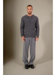 Perfect Cashmere Kaszmirowy kardigan w kolorze szarym rozmiar: XL. Szare kardigany męskie Perfect Cashmere, xl, bez wzorów, z kaszmiru, bez kołnierzyka. Za 456.99 zł.