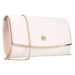 Beżowa kopertówka damska wykonana z tkaniny syntetycznej z wewnętrzną kieszonką Rovicky R-XS028-3. Brązowe torebki wieczorowe ROVICKY, bez wzorów, z syntetyku, bez kołnierzyka, bez ramiączek. Za 54.99 zł.