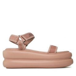 Sandały Liu Jo. Czerwone sandały damskie Liu Jo, bez wzorów, bez obcasa, na koturnie. Za 829.99 zł.