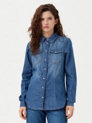 ONLY Koszula jeansowa Alexa 15315185 Niebieski Regular Fit. Niebieskie koszule damskie Only, xl, bez wzorów, z bawełny, bez kołnierzyka, bez ramiączek. Za 169.99 zł.