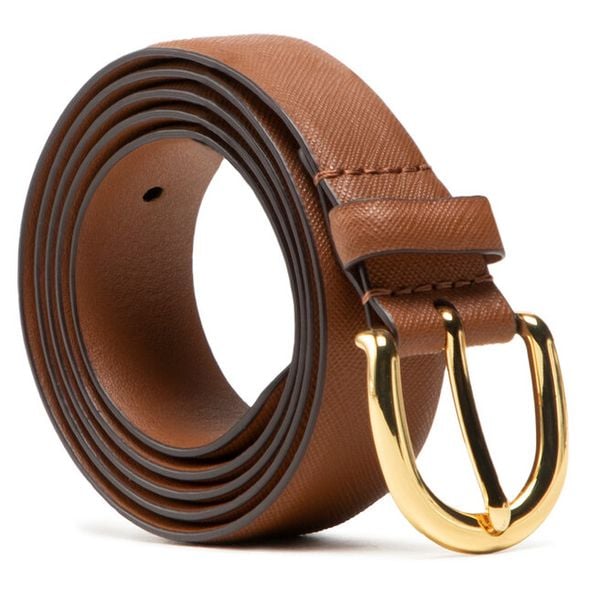 Pasek Damski LAUREN RALPH LAUREN. Brązowe paski damskie Lauren Ralph Lauren, bez wzorów. Za 209.99 zł.