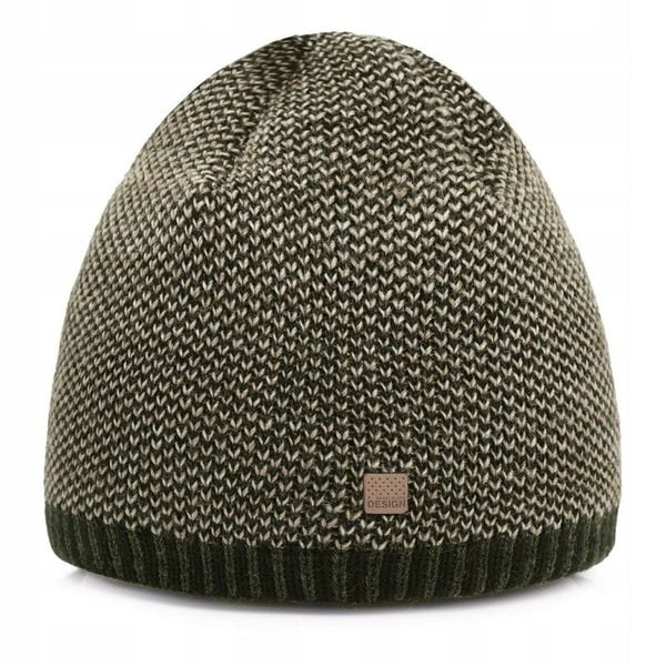 Ciepła, Dwuwarstwowa Czapka Beanie - Pako Jeans - Oliwkowy Melanż. Zielone czapki męskie Pako Jeans, na zimę, bez wzorów, z jeansu, sportowe. Za 45.00 zł.