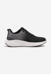 Czarno-Szare Siateczkowe Buty Sportowe Sneakersy na Podeszwie z Tłoczeniami Volesha. Czarne buty sportowe na co dzień męskie Born2be, na lato, z jeansu, bez zapięcia, trekkingowe. Za 89.99 zł.