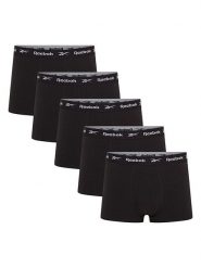 Reebok Bokserki (5 par) "Boyes" w kolorze czarnym rozmiar: XL. Czarne bokserki męskie Reebok, bez wzorów. Za 101.45 zł.