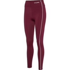 Legginsy damskie Hummel Mt Flash. Czerwone legginsy damskie HUMMEL, m, bez wzorów, na fitness i siłownię. Za 256.50 zł.