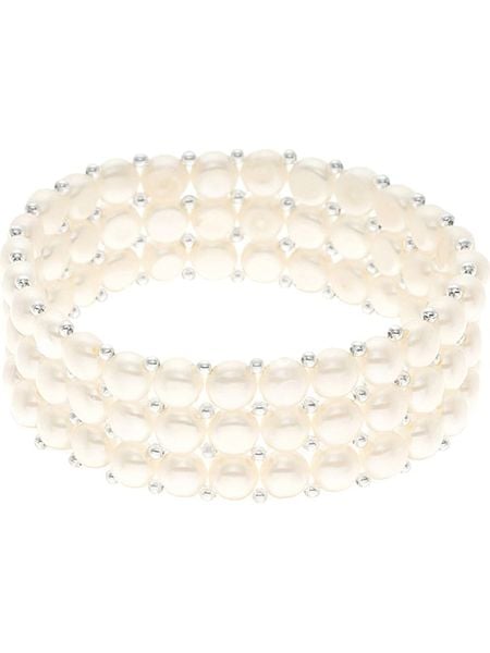 Pearline Bransoletka z perłami w kolorze białym rozmiar: onesize. Białe bransoletki damskie Pearline. Za 260.99 zł.