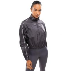 Damska lekka kurtka do biegania Fitness Siroko Ueno Dark Gray. Szare kurtki do biegania damskie SIROKO, bez wzorów, z tkaniny, bez kaptura. Za 255.00 zł.