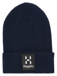 Haglöfs Czapka beanie "Aze" w kolorze granatowym rozmiar: onesize. Niebieskie czapki zimowe damskie Haglöfs, ze splotem. Za 96.60 zł.