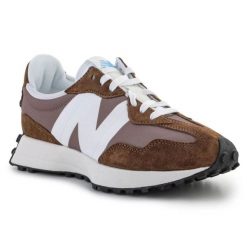 Buty New Balance U327LG brązowe. Brązowe buty sportowe na co dzień męskie z gumy, bez zapięcia. Za 769.83 zł.