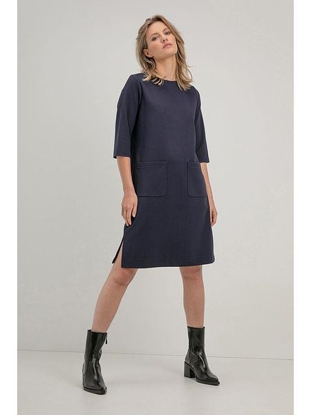 Josephine & Co Sukienka "Polly" w kolorze granatowym rozmiar: 36. Niebieskie sukienki damskie Josephine & Co, bez wzorów, bez kołnierzyka, bez ramiączek, midi. Za 161.73 zł.