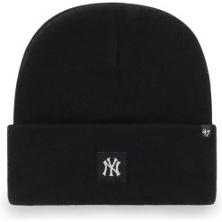 Czapka - Beanie - Compact Alt - NY Yankees Logo - czarna. Czarne czapki męskie 47 Brand, na zimę, bez wzorów, sportowe. Za 144.00 zł.