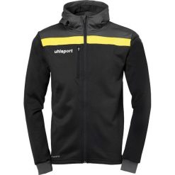 Kurtka Uhlsport Offense 23. Czarne kurtki damskie UHLSPORT, bez wzorów, z polaru, sportowe, z kapturem. W wyprzedaży za 229.00 zł.