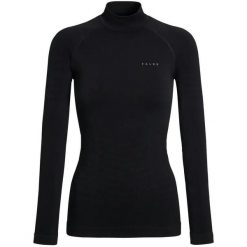 Damska koszulka z długim rękawem typu turtleneck Falke Maximum Warm. Czarne bluzki sportowe damskie Falke, xs, z elastanu, bez kołnierzyka, bez ramiączek. Za 399.50 zł.