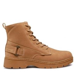 Trapery Americanos. Brązowe trapery damskie Americanos, bez obcasa. Za 169.99 zł.