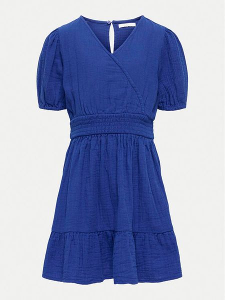 Kids ONLY Sukienka letnia Thyra 15339620 Niebieski Regular Fit. Niebieskie sukienki dziewczęce Kids Only, na lato, bez wzorów, z bawełny, bez ramiączek. Za 159.99 zł.