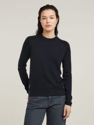 G-Star Sweter w kolorze granatowym rozmiar: M. Niebieskie swetry klasyczne damskie G-Star, m, z wełny, bez kołnierzyka. Za 188.85 zł.