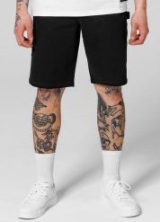 Szorty męskie Pitbull Baggy Dogwood. Zielone szorty męskie PITBULL, z bawełny, bez kołnierzyka. Za 199.00 zł.